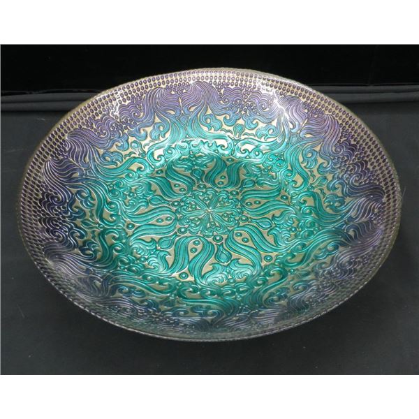 Decorative Glass Centerpiece Bowl/Fruit Dish 16" Diameter