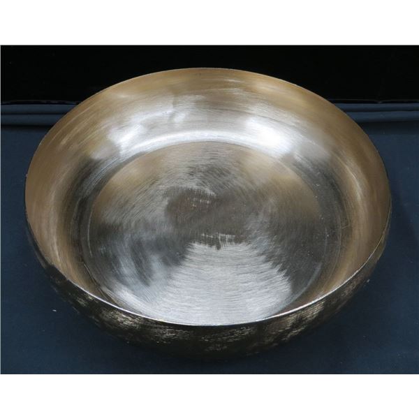 Decorative Gold Tin Centerpiece/Fruit Bowl 13" Diameter