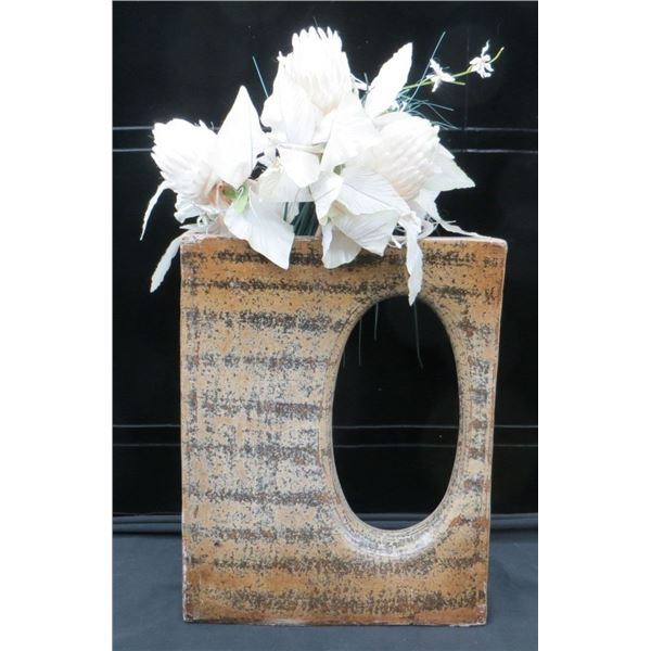 Ceramic Decorative Artifical Flower Vase 19" Tall x 15" Wide