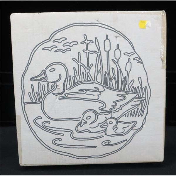 New Vintage Regal Gifts 12" Diameter Glass Duck Plate