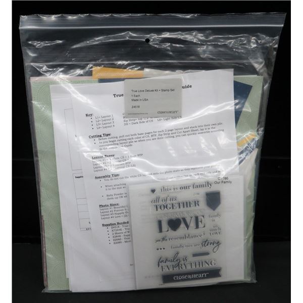 Close to My Heart True Love Deluxe Kit + Stamp Set Z4518 Scrapbooking Kit
