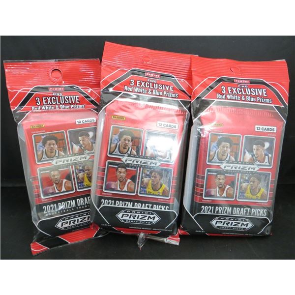 3 Sealed Packs Of 2021 Basketball Prizm Draft Picks Value Pack Factory Sealed