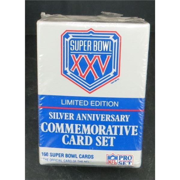 Pro Set Superbowl XXV Limited Edition Silver Anniversary Commemorative Card Set Factory Sealed
