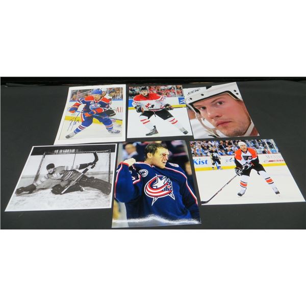 6 Hockey NHL/Team Canada 8x10 Photos With 1 Autographed Photo