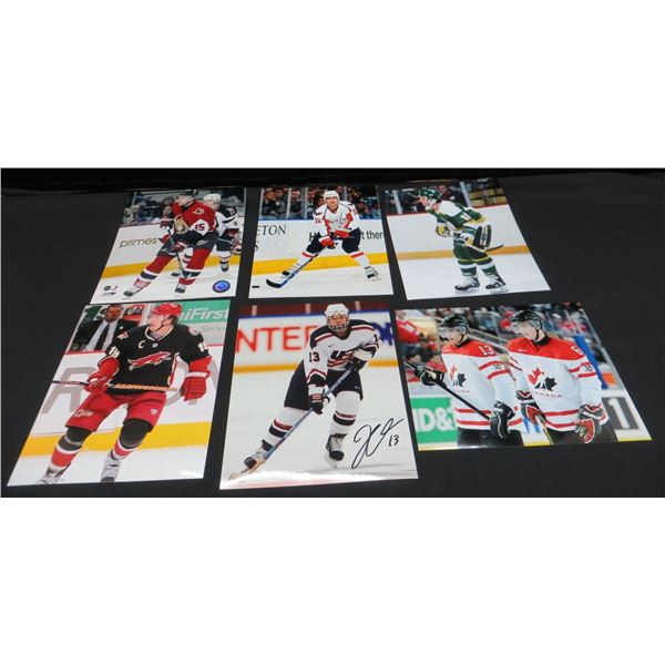 6 Hockey NHL/Team Canada 8x10 Photos With 1 Autographed Photo