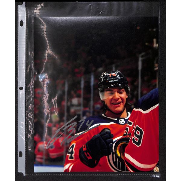 Ethan Bear Edmonton Oilers Autographed 8x10 Photo With COA