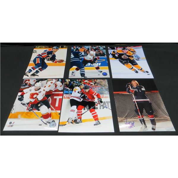 6 Hockey NHL/Team Canada 8x10 Photos With 1 Autographed Photo