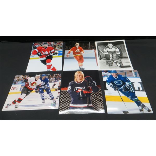 6 Hockey NHL/Team Canada 8x10 Photos With 1 Autographed Photo