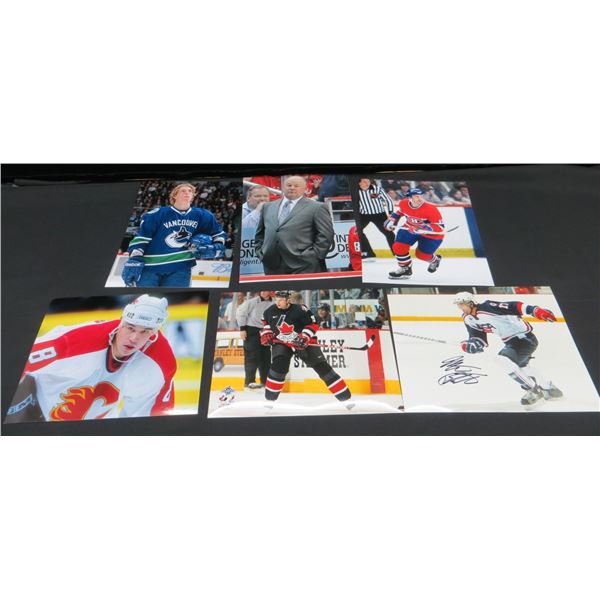6 Hockey NHL/Team Canada 8x10 Photos With 1 Autographed Photo