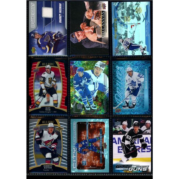 Lot of 9 Various Hockey Inserts or Rookie Cards Various Teams & Players