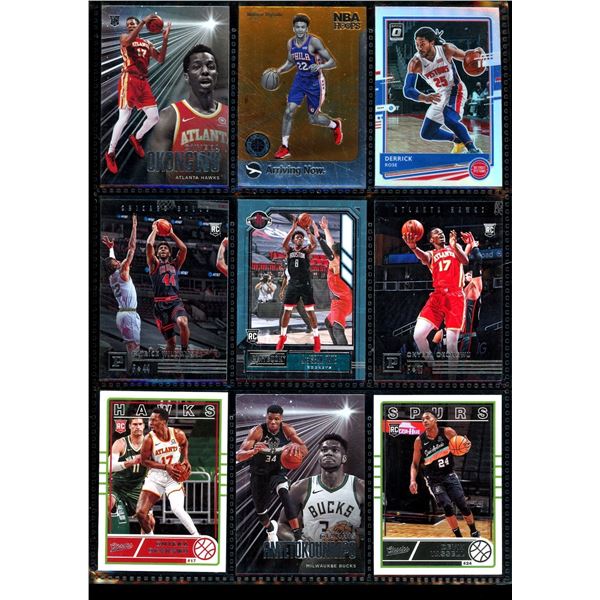 Lot Of 9 Various Basketball Ball Collector Cards Inserts & Rookies