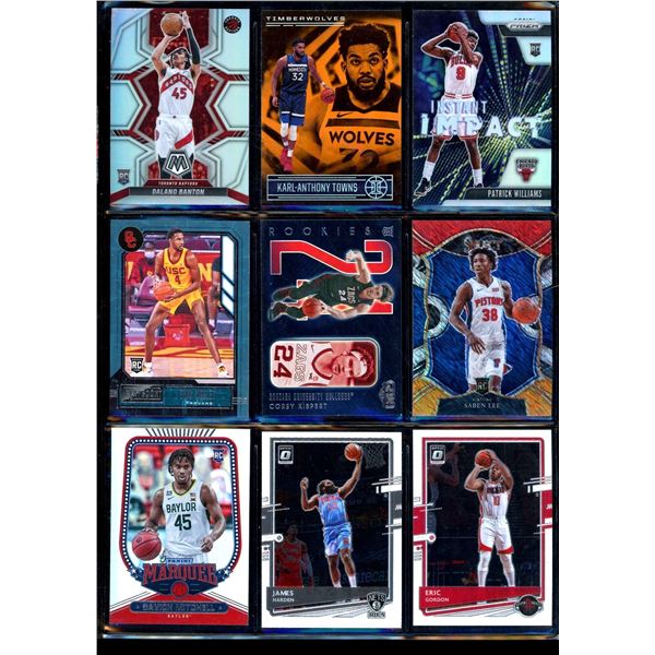 Lot Of 9 Various Basketball Ball Collector Cards Inserts & Rookies