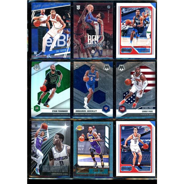 Lot of 9 Various Basketball Inserts and Rookie Collector Cards
