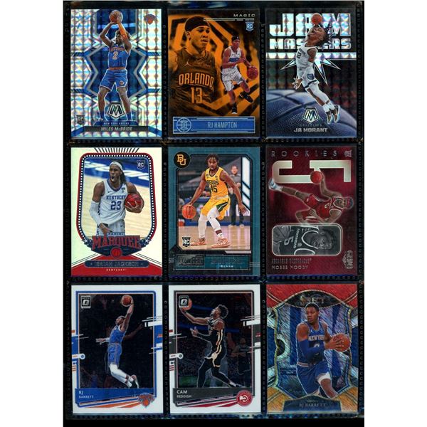 Lot of 9 Various Basketball Inserts and Rookie Collector Cards