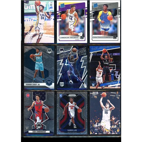 Lot Of 9 Various Basketball Ball Collector Cards Inserts & Rookies