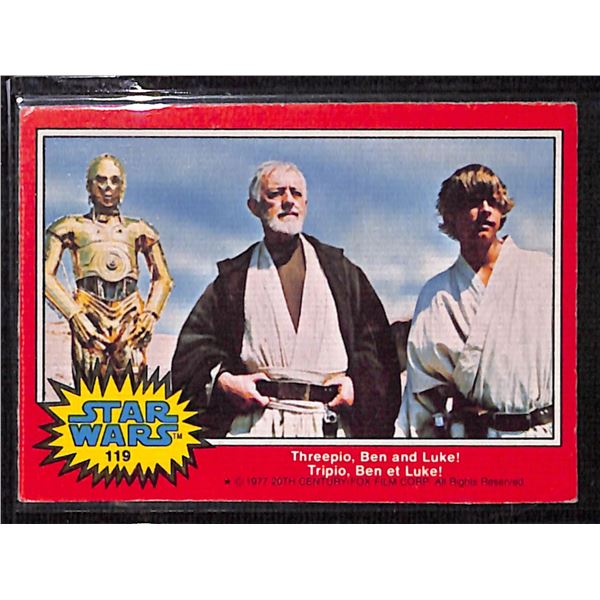 1977 O-Pee-Chee Star Wars #119 Threepio, Ben and Luke!