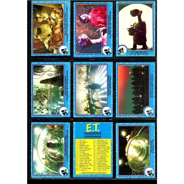 Lot of 9 Various E.T. Collector Cards