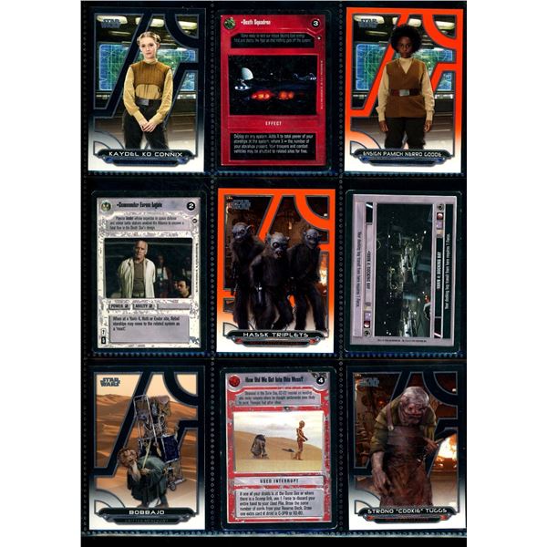 Lot of 9 Various Star Wars Collector Cards
