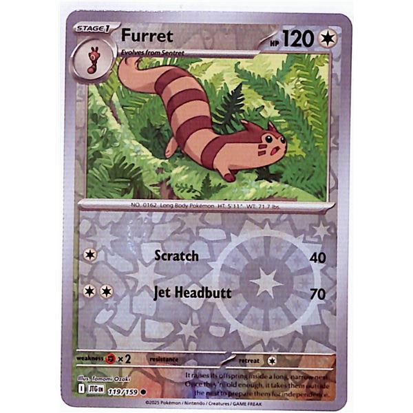 Pokemon Furret - 119/159 Reverse Holo Journey Together