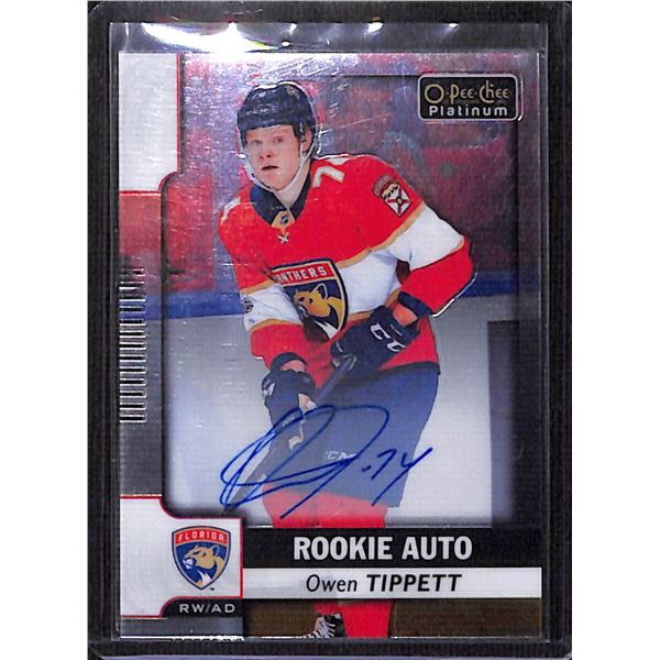 2017-18 O-Pee-Chee Platinum Rookie Autographs #ROT Owen Tippett BV $30