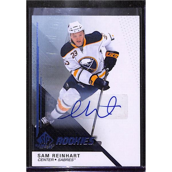 2014-15 SP Game Used Rookie Autographs Blue #114 Sam Reinhart BV $75