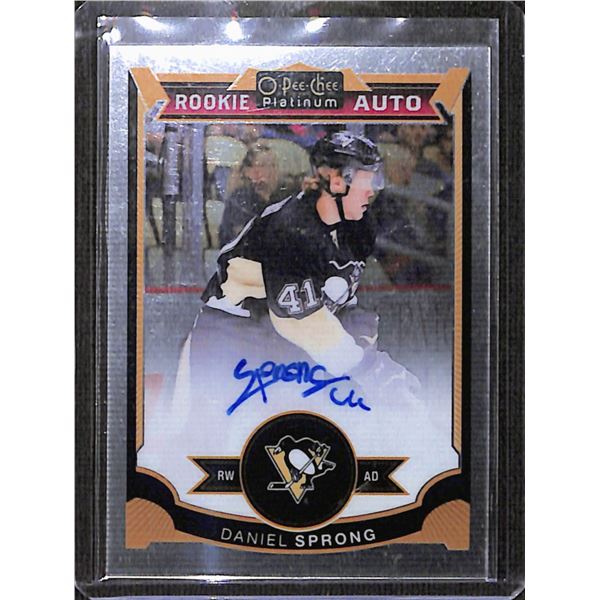 2015-16 O-Pee-Chee Platinum #183 Daniel Sprong AU RC BV $30