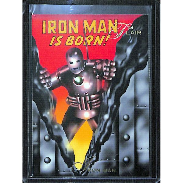1994 Flair Marvel #8 Iron Man Is Born Origin Of Iron Man Card