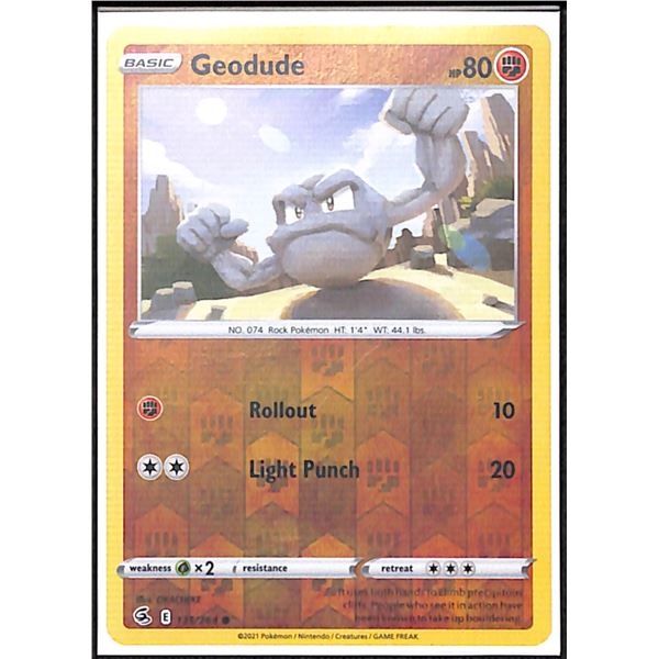 Pokemon Geodude - 135/264 Reverse Holo Fusion Strike