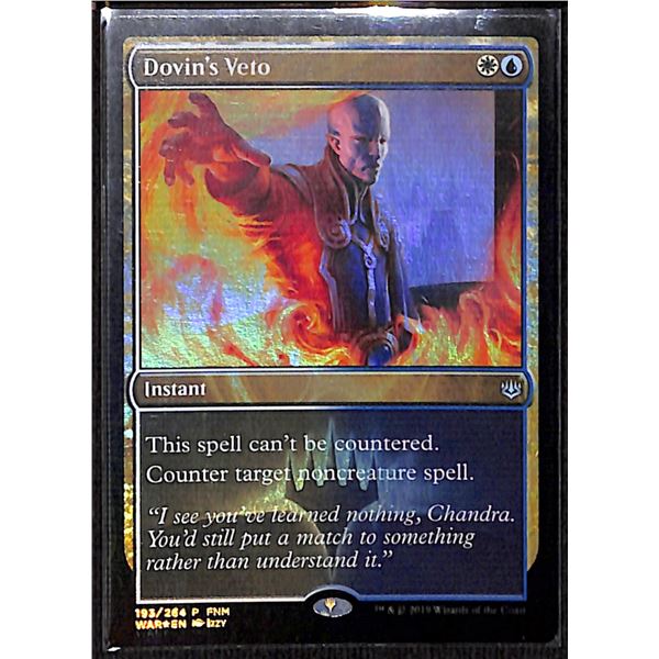 Magic the Gathering Dovin's Veto FOIL War of the Spark
