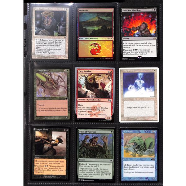 Lot Of 9 Various Magic The Gathering Cards Various Sets & Colors
