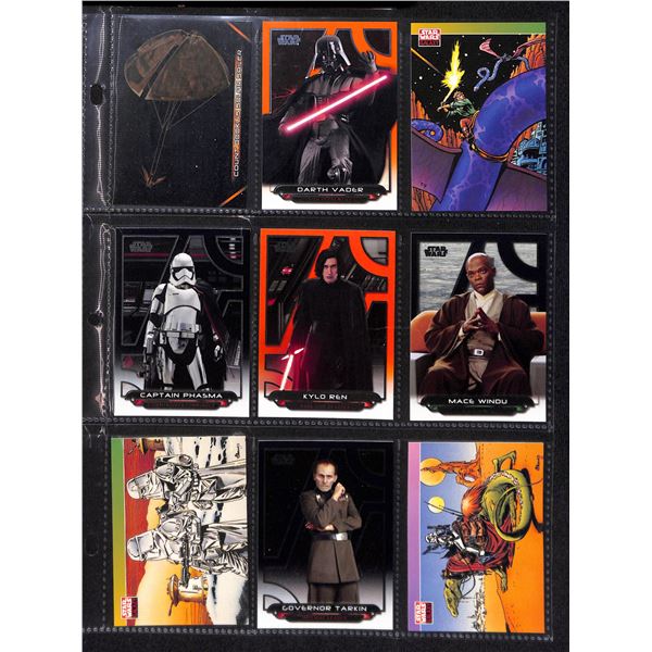 Lot of 9 Various Star Wars Collector Cards