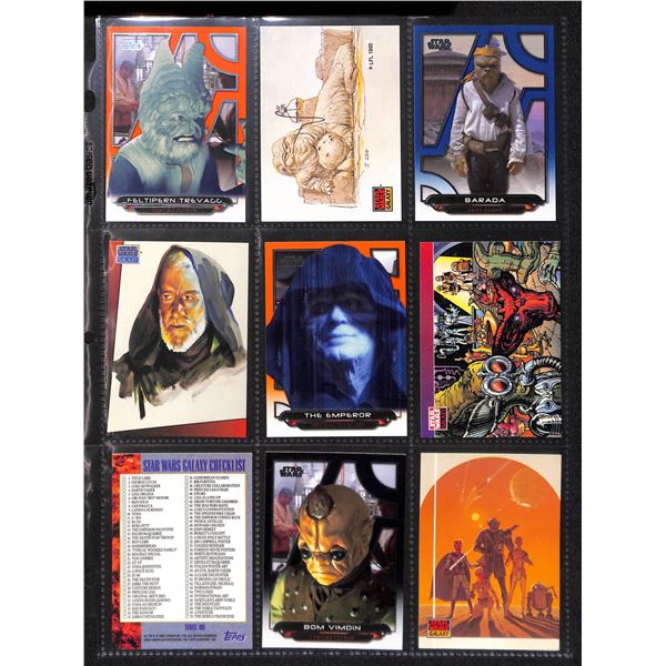 Lot of 9 Various Star Wars Collector Cards