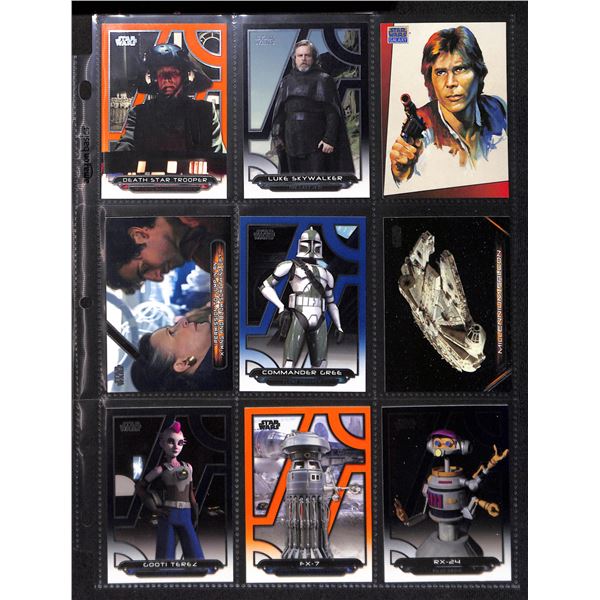 Lot of 9 Various Star Wars Collector Cards