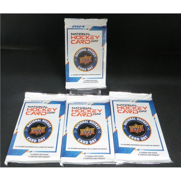 4 Sealed Packs Of 2024 National Hockey Card Day Packs Connor Bedard Rookie?