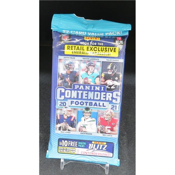 2021 Panini Contenders Football 22 Card Jumbo Value Pack - Sealed Fat Pack