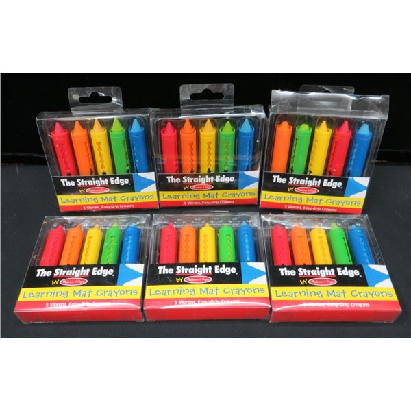 6 New Melissa & Doug Easy Grip Crayon Sets