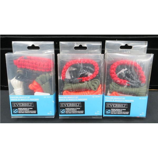 3 New Everbilt Paracord Bracelet Kits