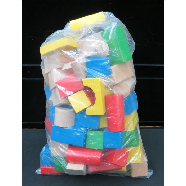 Vintage Wooden Building Blocks Set