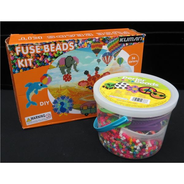Collection Of Crafting Fuse Beads/ Perler Beads With Design Bases