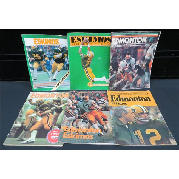 6 Vintage CFL Illustrated Football Magazines