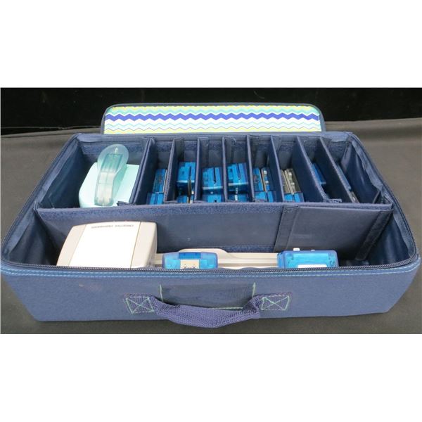 Creative Memories Zippered Organizer With Punches and Lots Of Border Makers