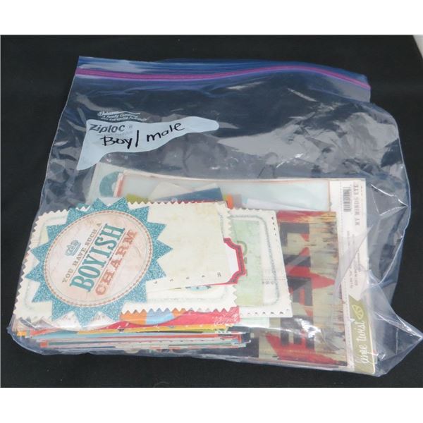 Bag Of New Boy/Male Card Crafting Materials & Stickers