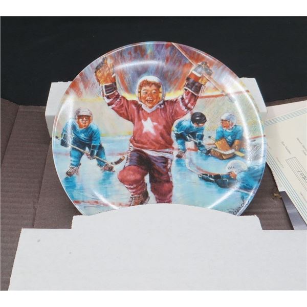 Dominion China Limited Edition collector plate "He Shoots He Scores"" With COA