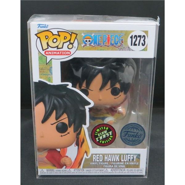 New Funko Pop One Piece Red Hawk Luffy #1273 (Glow in the dark Chase) BV $95