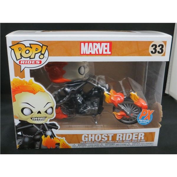 New Funko Pop Rides Marvel Ghost Rider PX Exclusive #33 BV $80