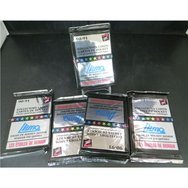 5 Sealed Packs Of 1990-91 7th Inning Sketch French Hockey Cards