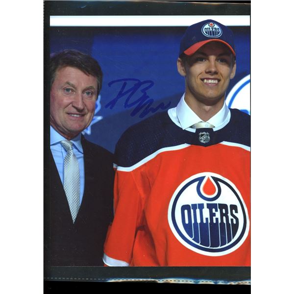 Philip Broberg Edmonton Oilers 8x10 Autographed Photo with Wayne Gretzky