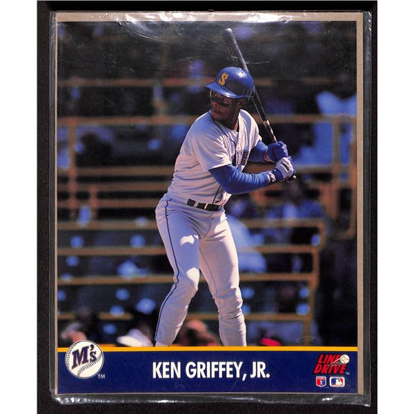 1991 Impel Ken Griffey JR. Line Drive Action Photos 8x10 Poster Photograph Mariners
