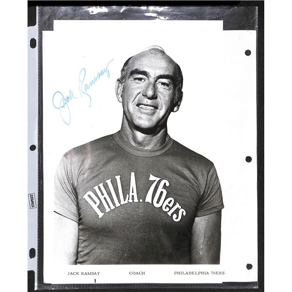 Jack Ramsay Black & White Autographed 8x10 Photo