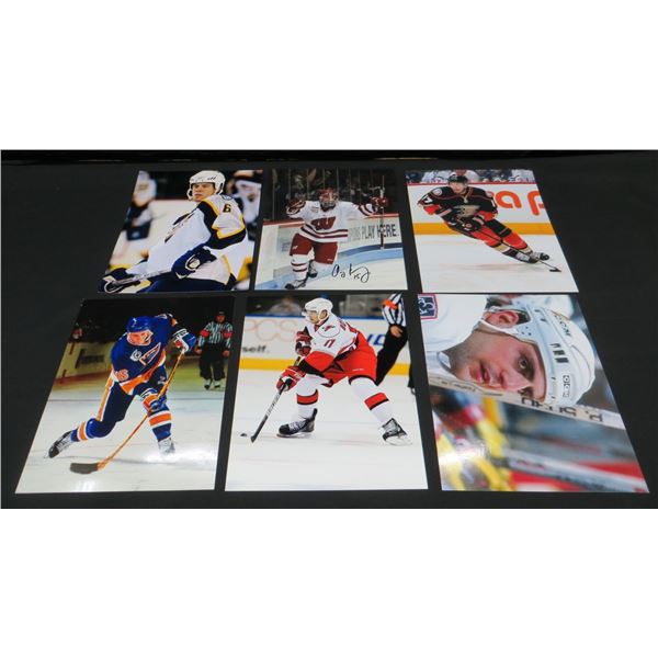 6 Hockey 8x10 Photos With 1 Autographed Photo